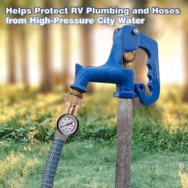 Rv Water Pressure Regulator with Filter and Gauge for Camper Travel