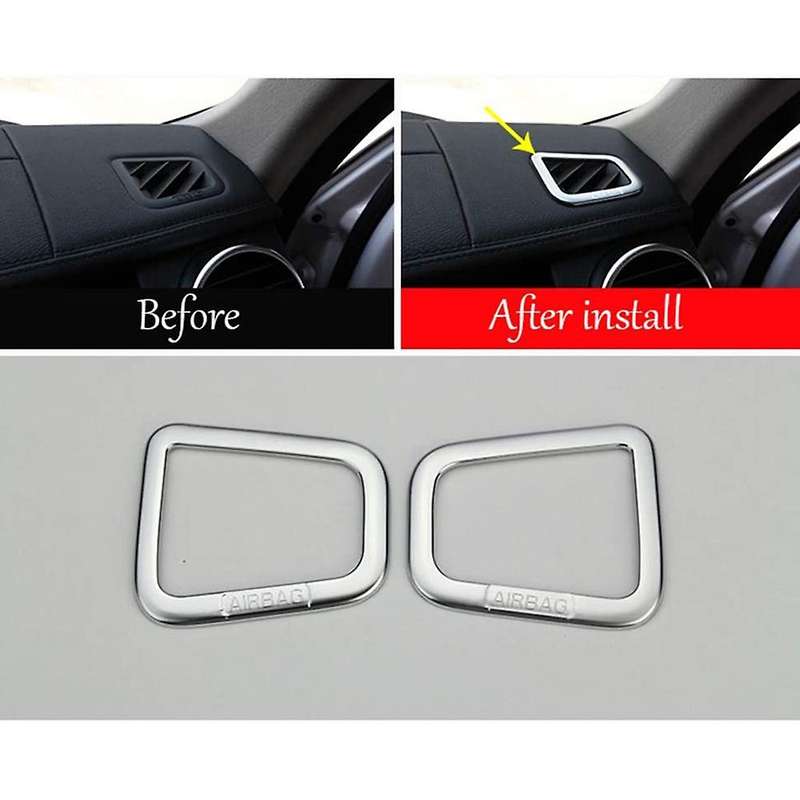 Car Dashboard Air Conditioning Vent Frame Cover Trim(silver)