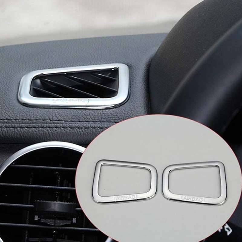 Car Dashboard Air Conditioning Vent Frame Cover Trim(silver)