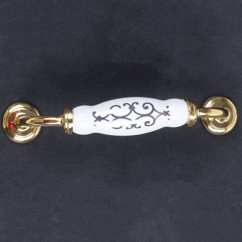 1 Paar Gold-blumen Tuer-fach-schrankhandgriff Ziehen Knoepfe