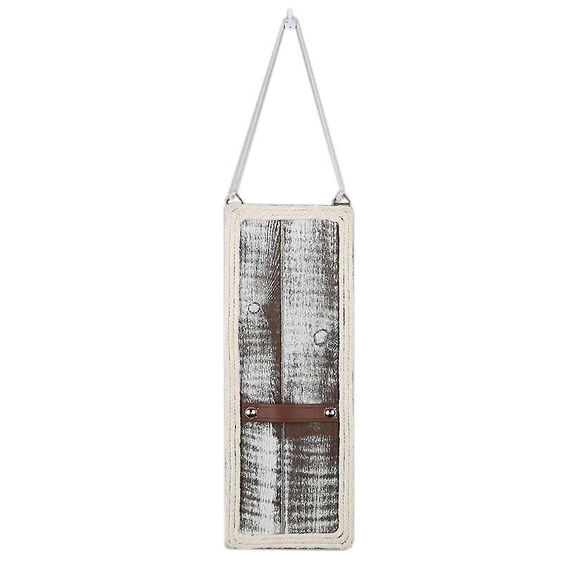Wooden Wall Hanging Wooden Rope Art Carbonization Retro Distressed 5