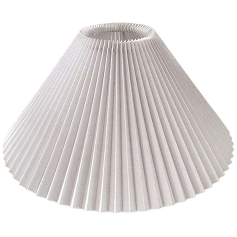 Pleats Lampshade for Table Lamp Standing Lamps Japanese Style -white