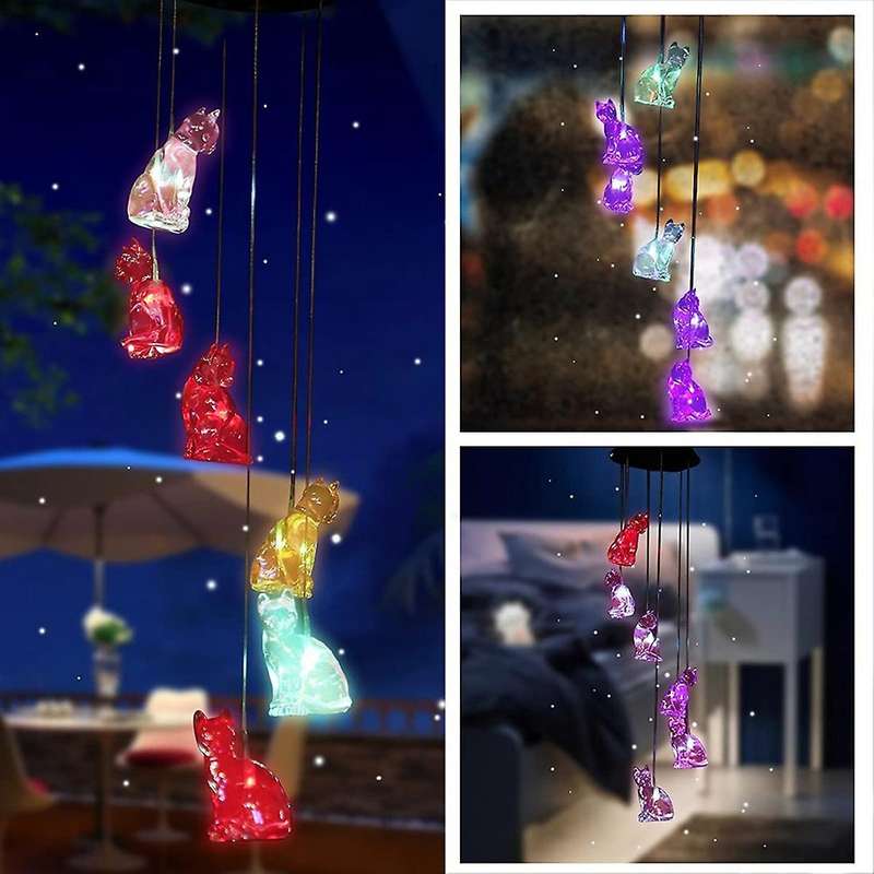 Color Changing Waterproof Led Wind Chime Lamp,for Yard,lawn,garden