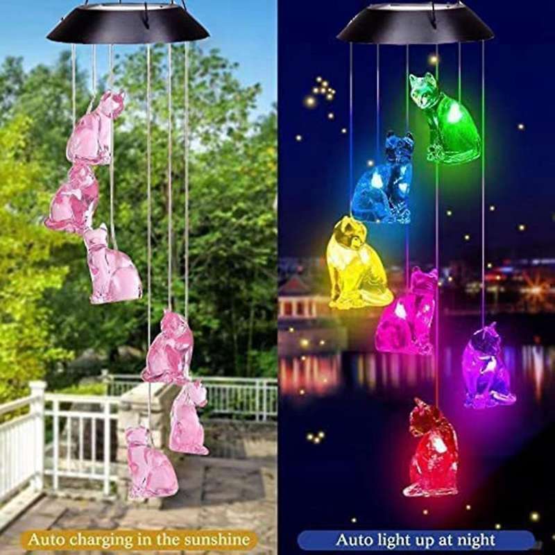 Color Changing Waterproof Led Wind Chime Lamp,for Yard,lawn,garden