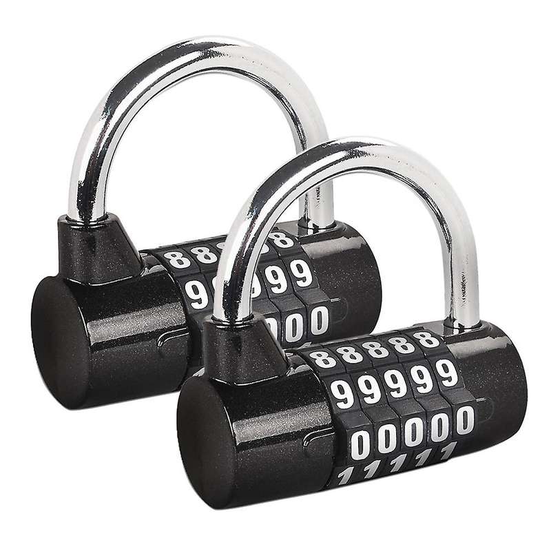 Gym Locker Lock,5-dial Padlock, Combination Lock,set Your Own 2 Pack