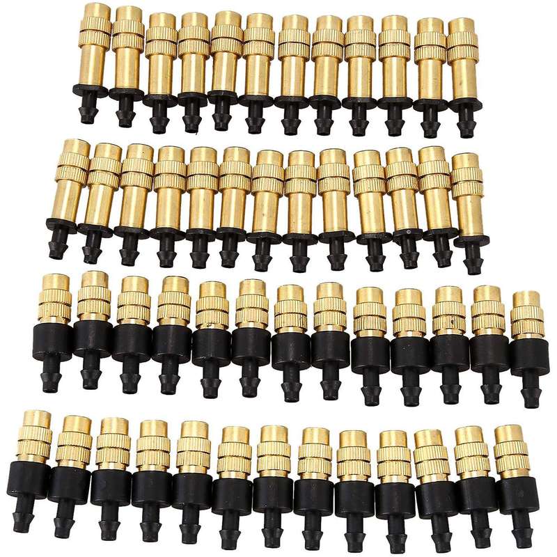 50pcs Adjustable Sprayer Brass Misting Nozzle Atomizing Sprinkler