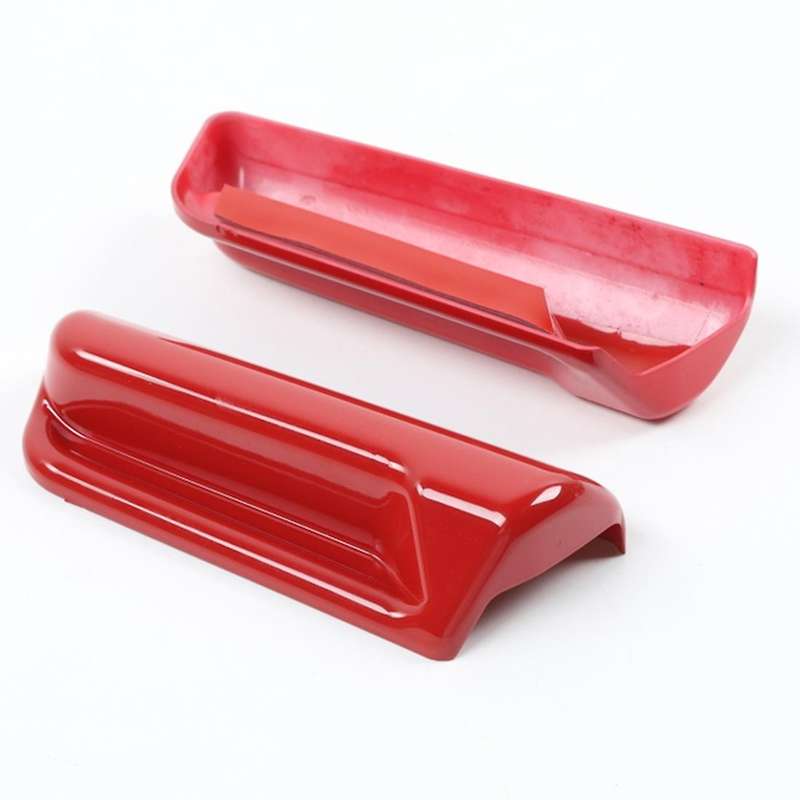 Car Seats Adjustment Handle Switch Cover Stickers Trim, Abs Red