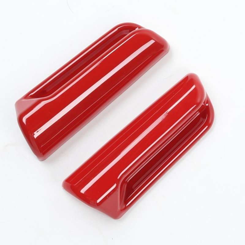 Car Seats Adjustment Handle Switch Cover Stickers Trim, Abs Red