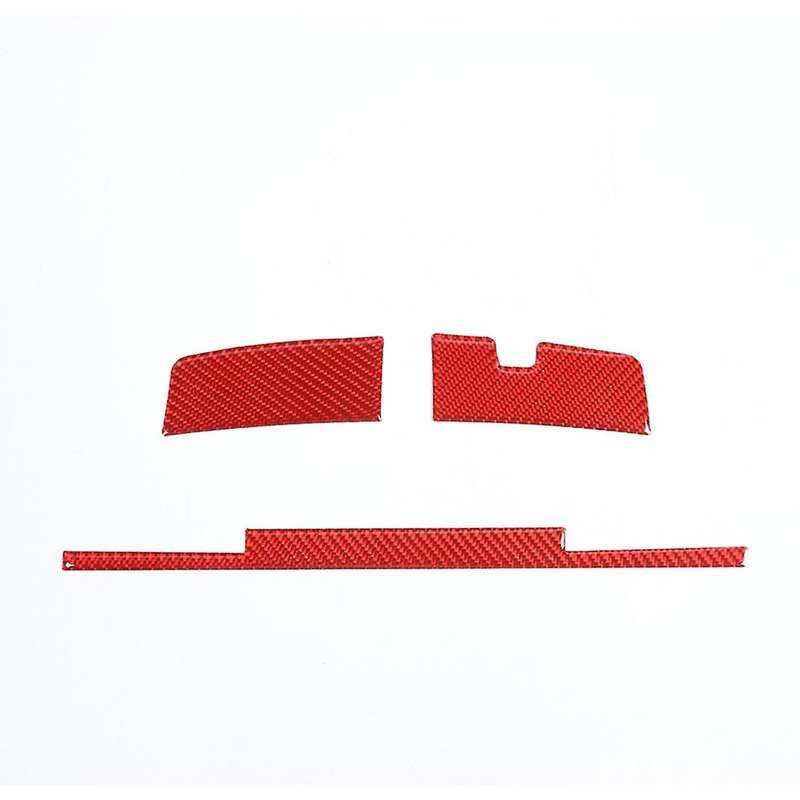 Car Armrest Box Switch Decoration Cover Trim, Red Carbon Fiber