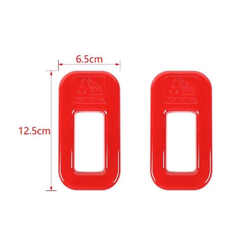 Car Safety Seat Fixing Buckle Trim Cover Stickers Accessories Red