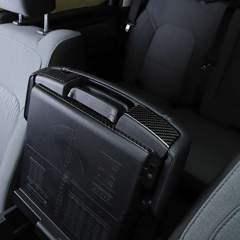 Car Armrest Box Switch Decoration Cover Trim Stickers, Carbon Fiber