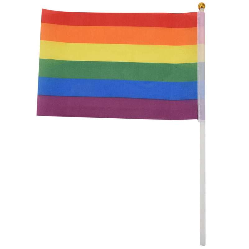 100 Pack Rainbow Small Mini Stick Flags,decorations
