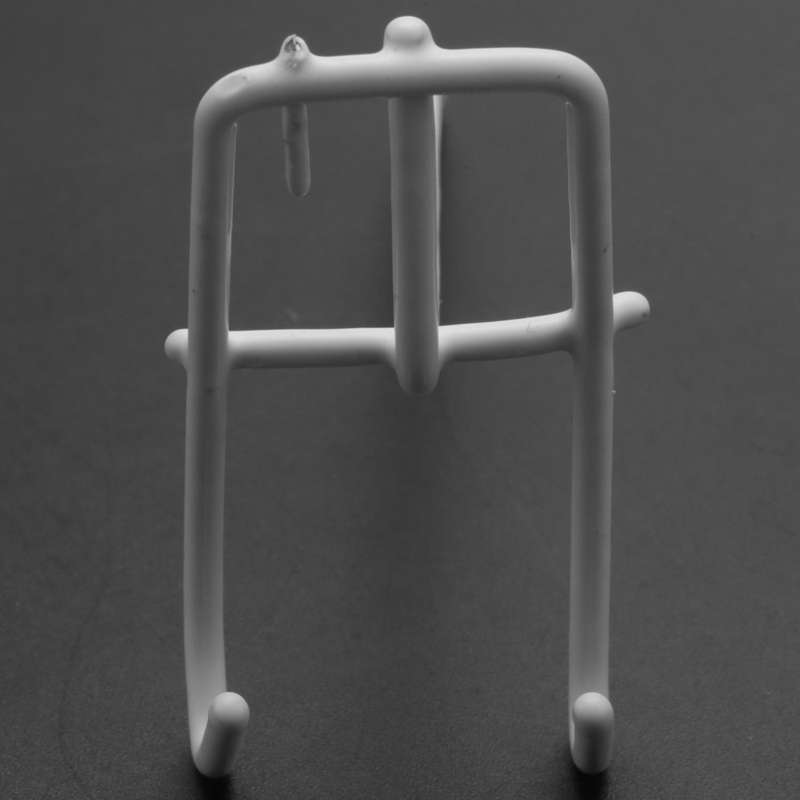 40 Pcs 3.9inch Long White Metal Store Grid Wall Bracket Display Hooks