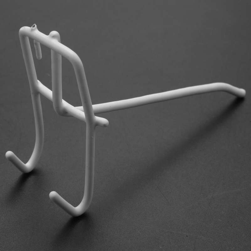 40 Pcs 3.9inch Long White Metal Store Grid Wall Bracket Display Hooks