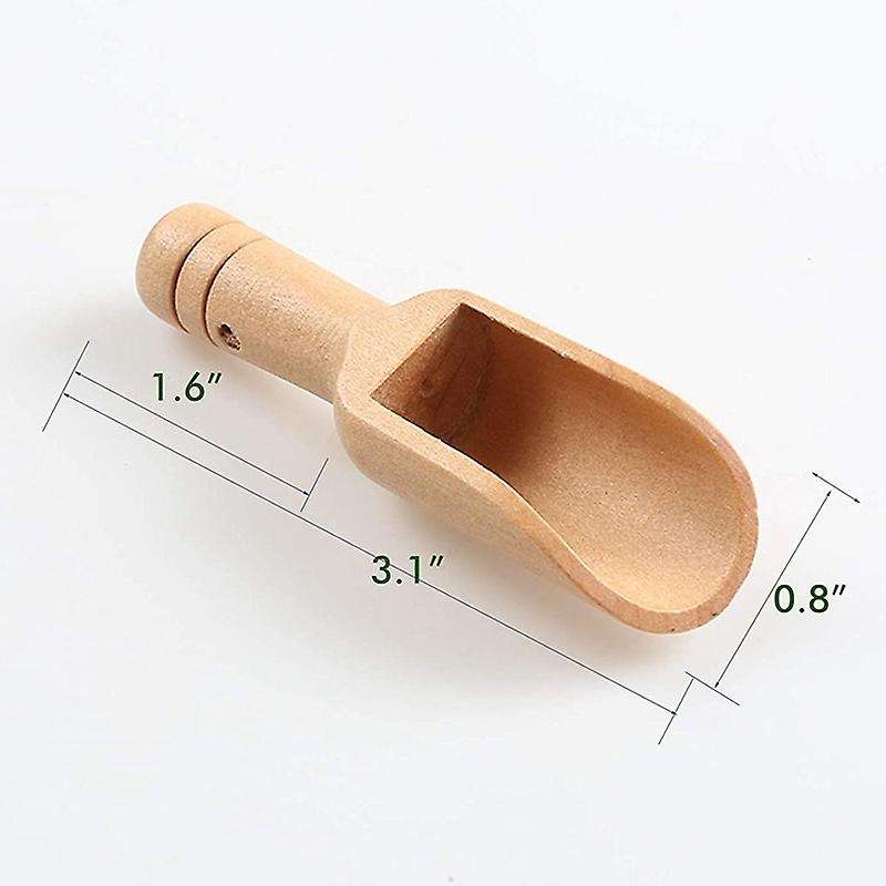 Wooden Scoops Bath Salts Coffee Bean Tea Sugar Spices Spoon Set Of 35