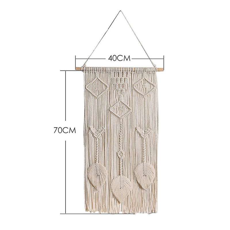 Wall Hanging Decor / Leaf Feather Woven Home Decoration for Bedroom
