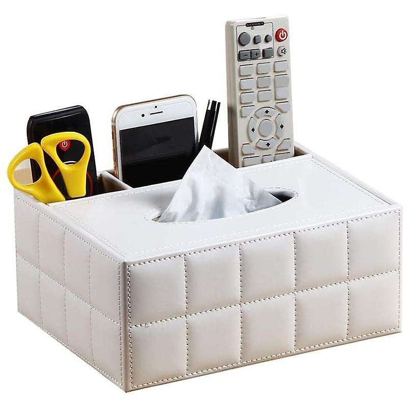 Multifunction Pu Pen Pencil Remote Control Tissue Box Container(b)