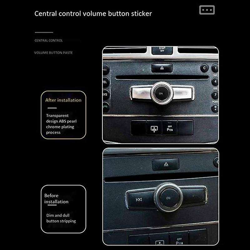 Car Button Sticker Cover Trim for Benz W204 C E Class Glk 2008-2011