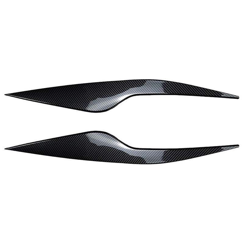 Car Carbon Fiber Headlights Eyebrows Eyelids Cover Eyelash Head