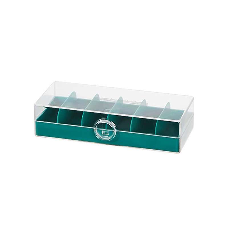 2pcs Transparent Data Cable Storage Box Mobile Phone Charging (green)