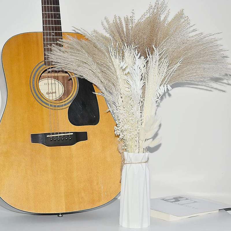 60pcs Natural Dried Pampas Grass Decor 17inch-brown Pampas for Decor