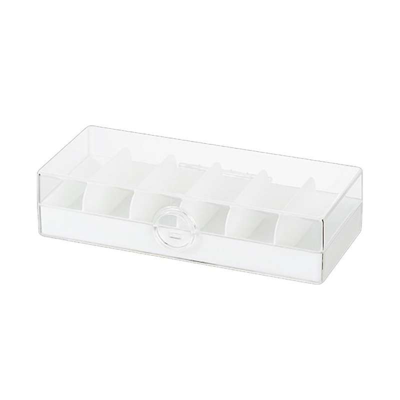 2pcs Transparent Data Cable Storage Box Mobile Phone Charging (white)