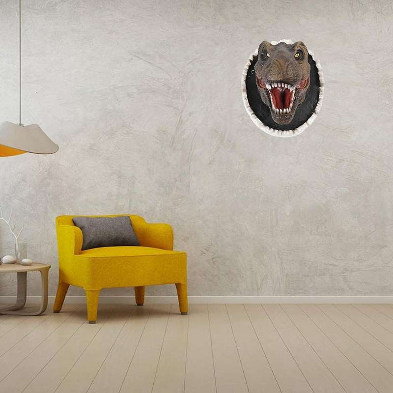 Wall Mounted Dinosaur Bust for Kids Room Bar Wall Home Decoration