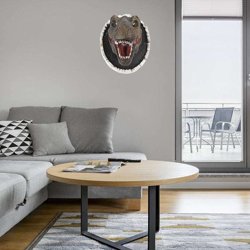 Wall Mounted Dinosaur Bust for Kids Room Bar Wall Home Decoration