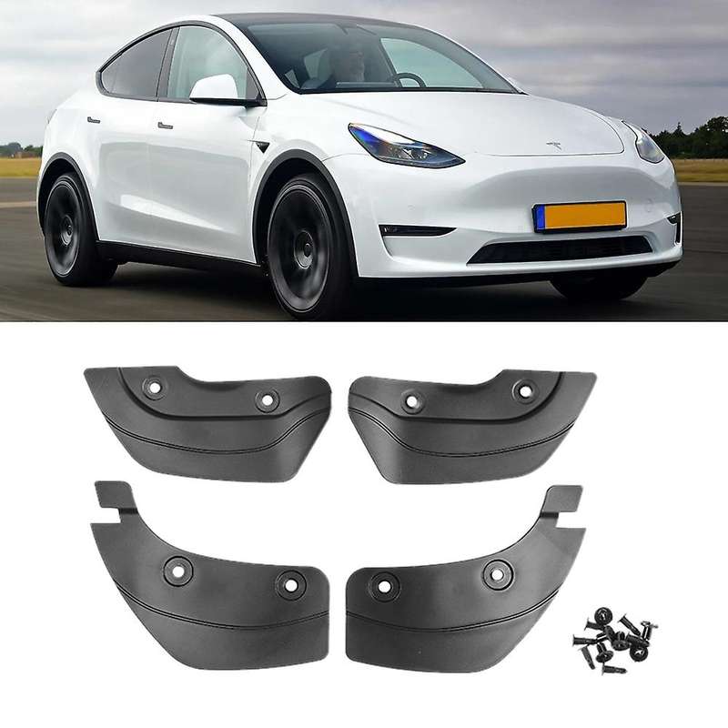 Car Front Rear Mud Flaps for Tesla Model Y Hidden Mudflaps