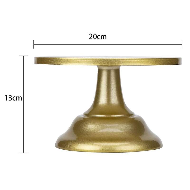 8 Inch Cake Stand with Base, Gold Cake Stand for Afternoon Tea