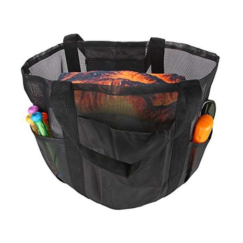 Large Mesh Beach Tote Bag for Outdoor, Multi-functional Sand