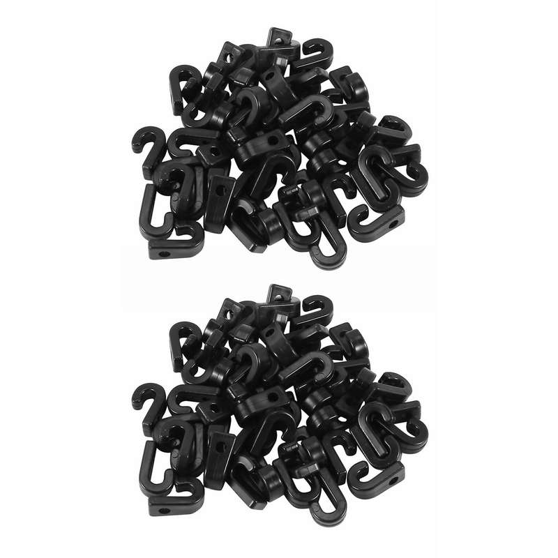 100pcs Nylon Bungee Lashing Shock Cord J Hooks Tie Down Hook