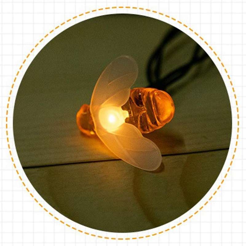 Solar Simulation Bee Light String 7m 50 Light for Garden Decor