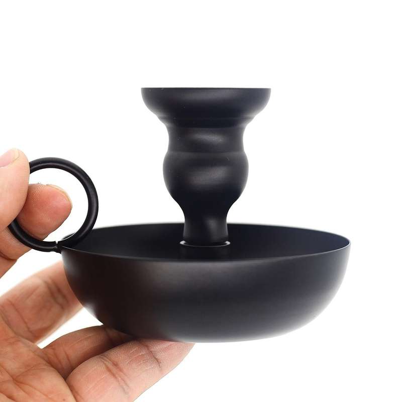 Taper Candle Holder Set Of 2,black Candlestick Holders