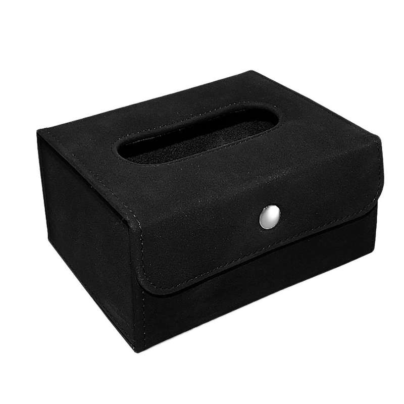 Car Tissue Box Holder Dashboard Tissue Towel Cover Box for Cars Black