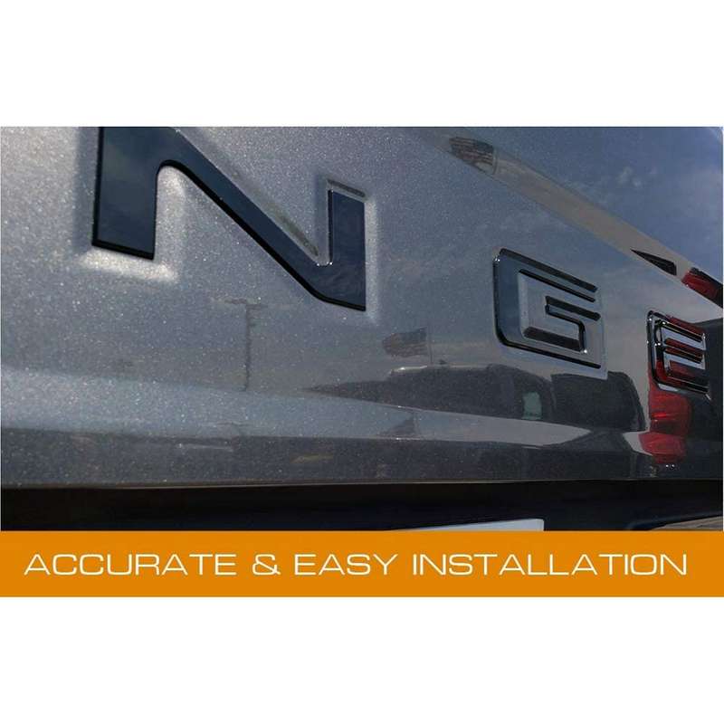 Tailgate Insert Letters for Ford Ranger 2019 2020, Emblems (black)