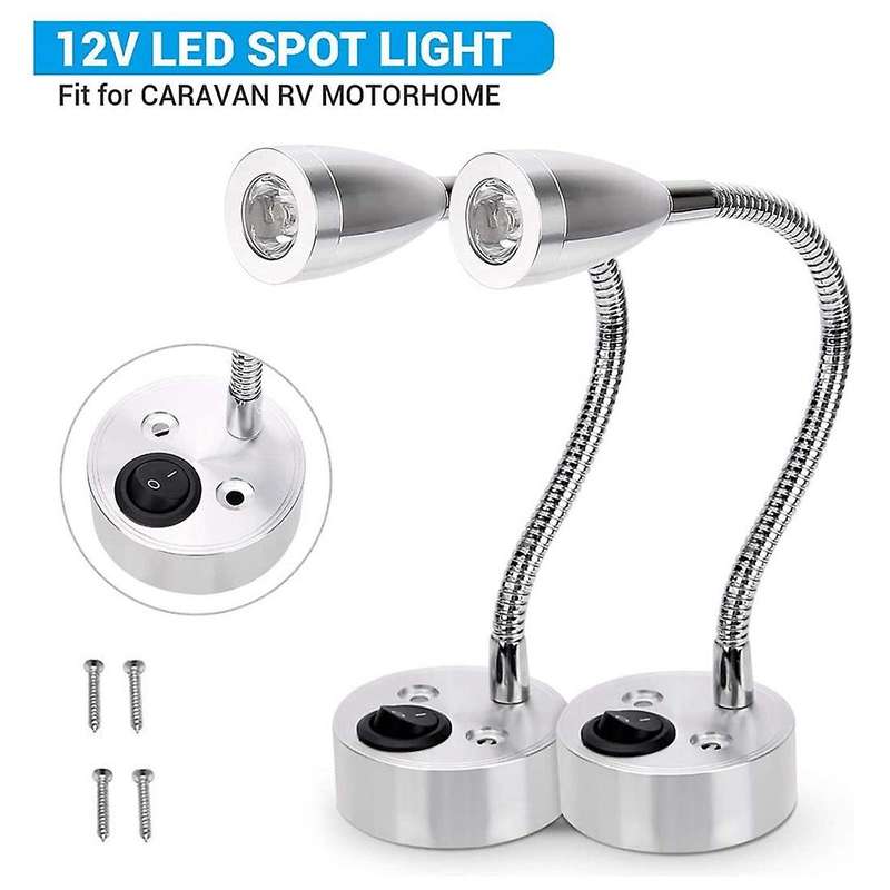 Rv 12v Reading Lamp, Adjustable Led for Camper , 3000k Warm White