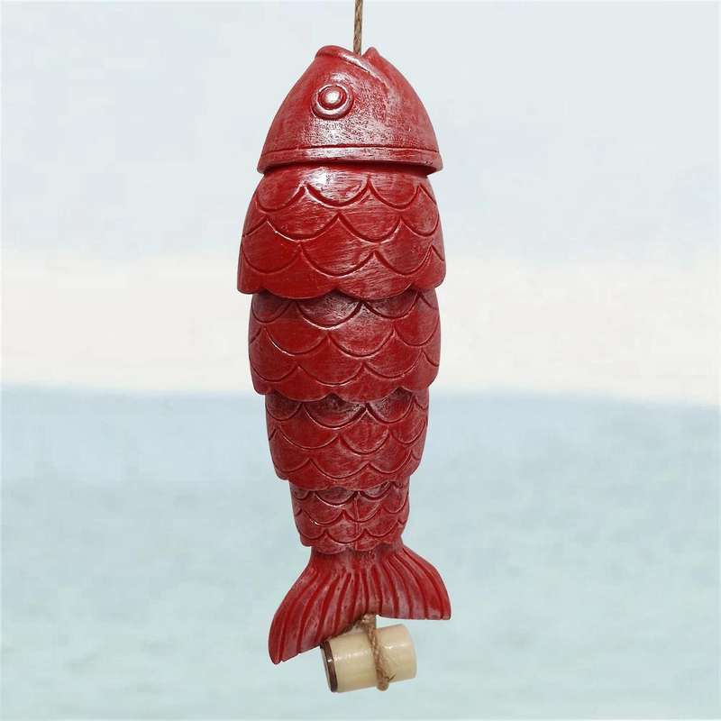 Colored Koi Fish Wind Chime Decor Bell for Fishers Fishing Fans B