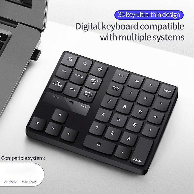 Keyboard, Mini Keyboard Wireless Number Pad Rechargeable Keypad
