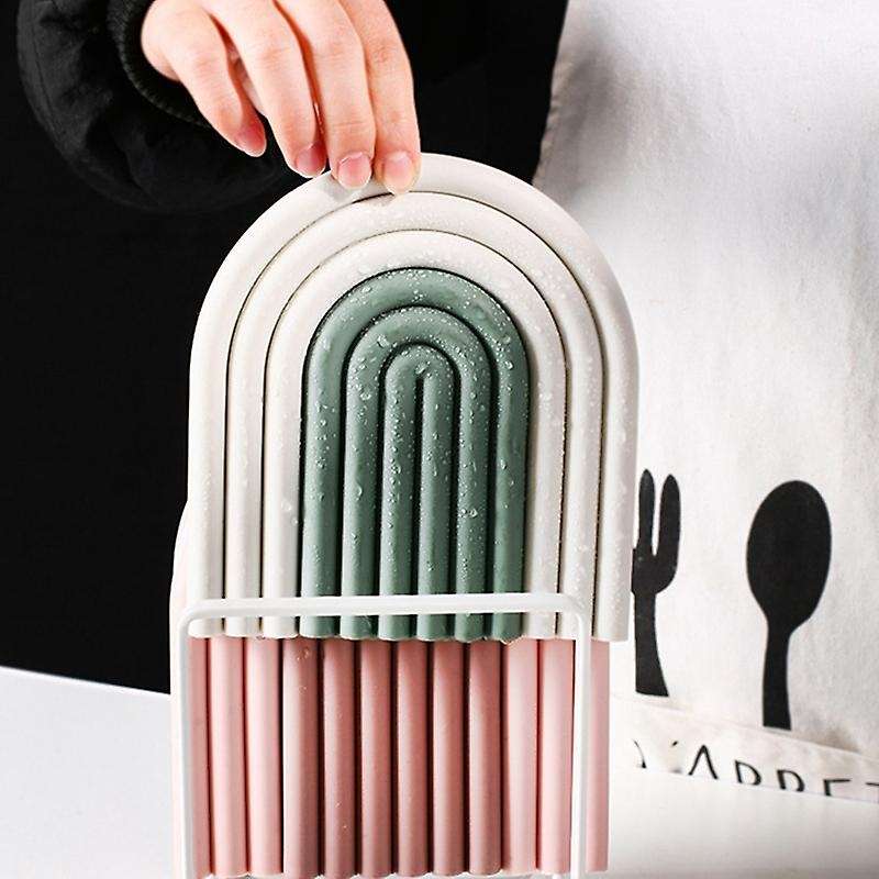 4pcs Insulation Pad Silicone Anti-scalding Pad Table Rainbow Placemat
