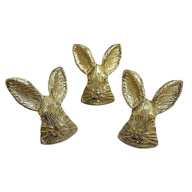 Bunny Knob and Handle Gold Children's Cabinet Door Knob Decor -3pc