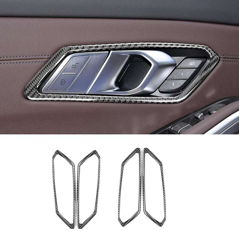Carbon Fiber Inner Door Handle Frame Trim for Bmw 3 Series G20 2020