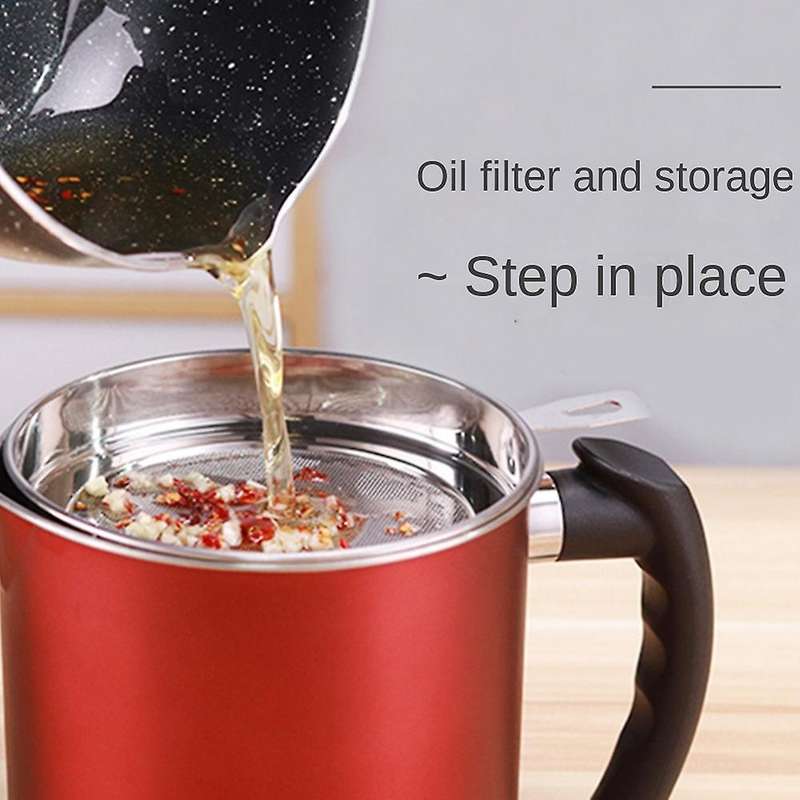 Bacon Grease Container 1.3l Cooking Oil Storage Can (green)