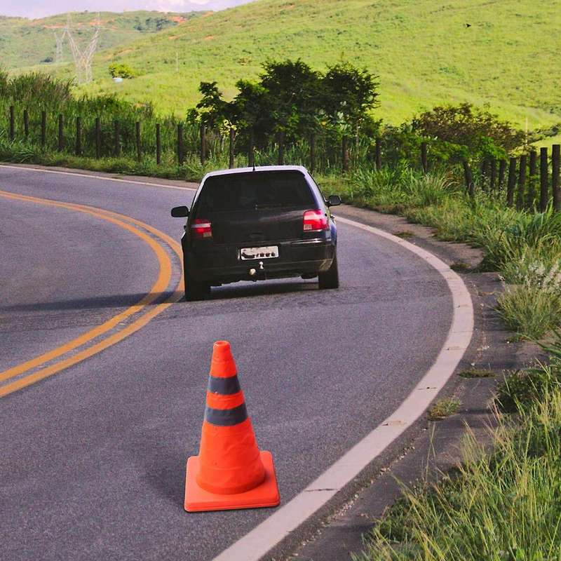 Reflective Cone 40cm Warning Retractable Convenient Storage