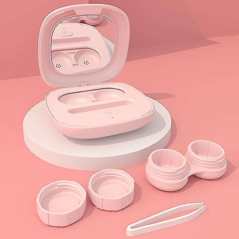 Contact Lens Automatic Cleaner, Portable Electric Cleaner Pink