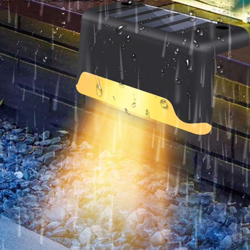 8pcs Solar Step Light Led Waterproof Stair Railing Fence Light