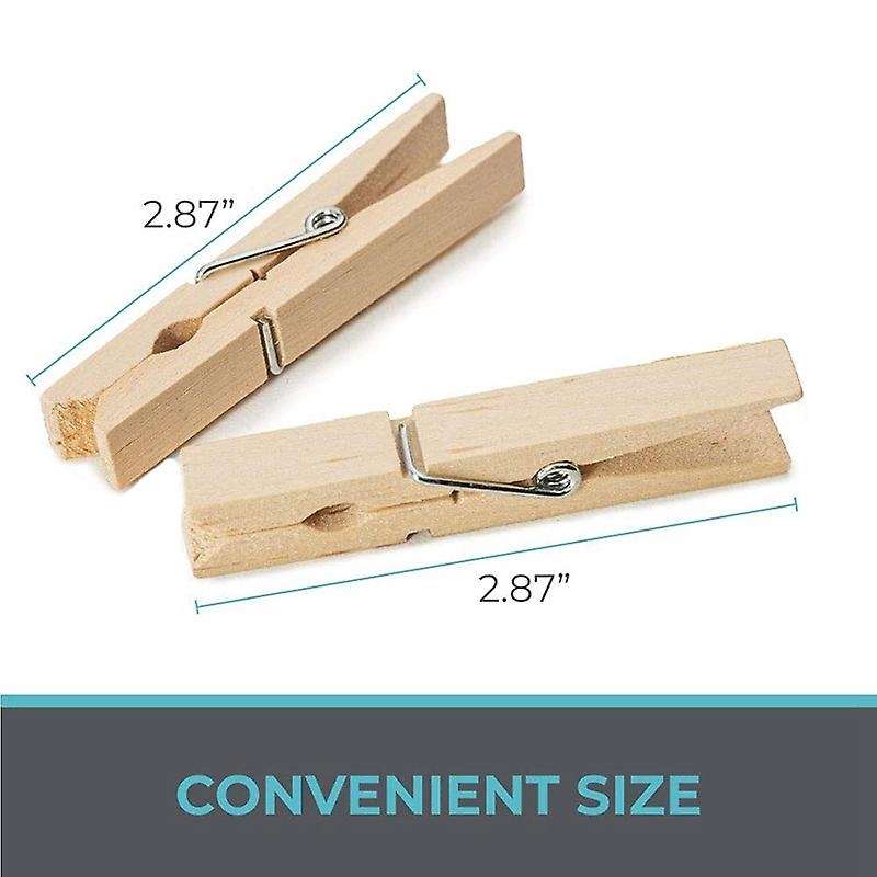100pcs Clothes Pins, Durable Strong Grip, Rust and Moisture Resistant