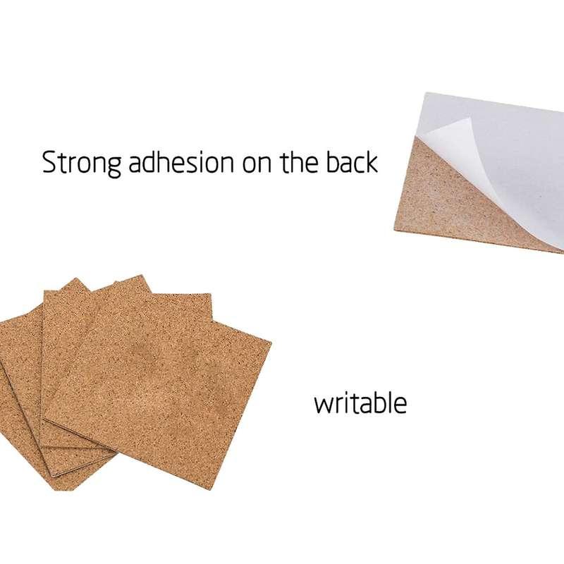 Self-adhesive Cork for Coasters and Diy Crafts Supplies (120, Square)
