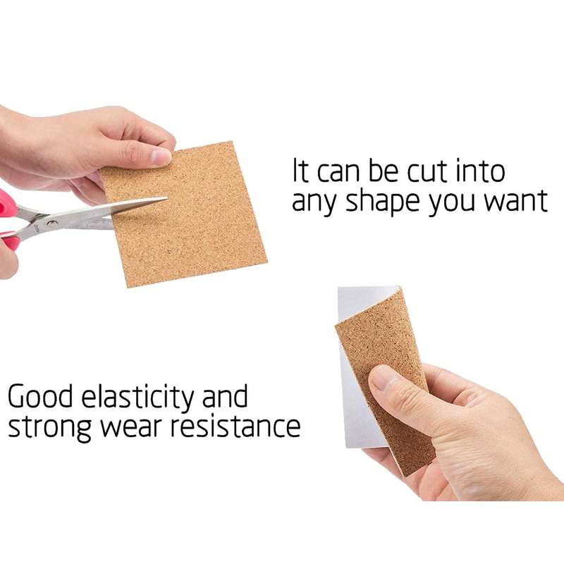Self-adhesive Cork for Coasters and Diy Crafts Supplies (120, Square)
