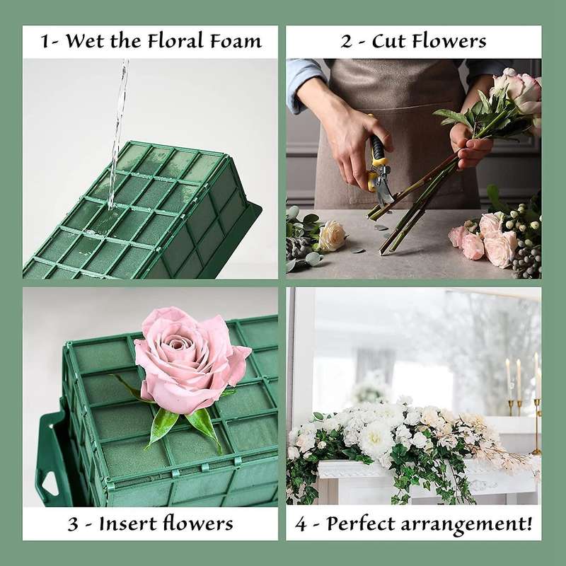 2pcs Floral Foam Cage, Dry and Wet Rectangle Cage for Fresh Flowers